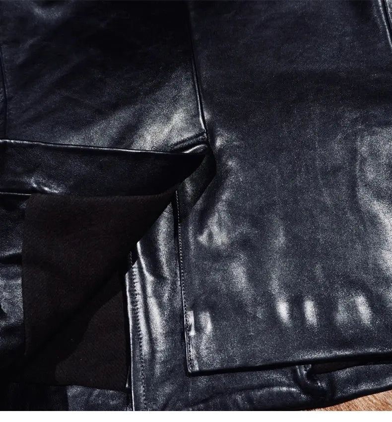 Tailor Brando Heavyweight Full-Grain Vegetable-Tanned Horsehide Classic 740 Churchill Double-Breasted Genuine Leather Coat Tailor Brando