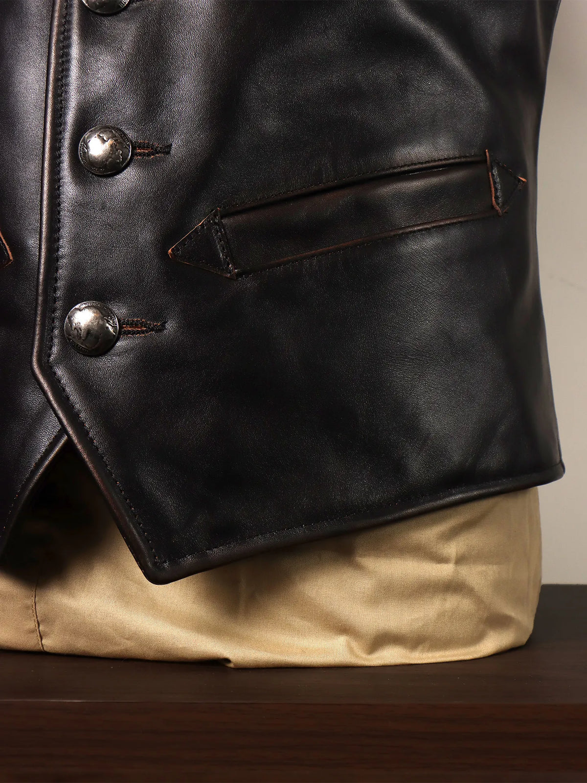 Tailor Brando Teacore Horsehide American Retro Perkinsvest Distressed Men's Genuine Leather Biker Vest Tailor Brando