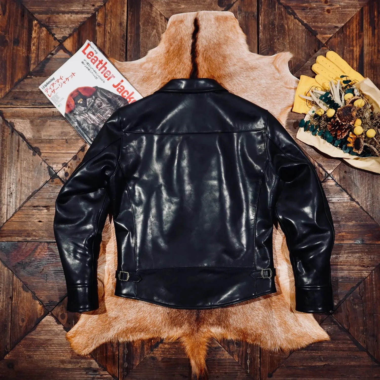 Tailor Brando American Vintage 1930s Full-Grain Vegetable-Tanned Horsehide Men's Genuine Leather Motorcycle Jacket Tailor Brando