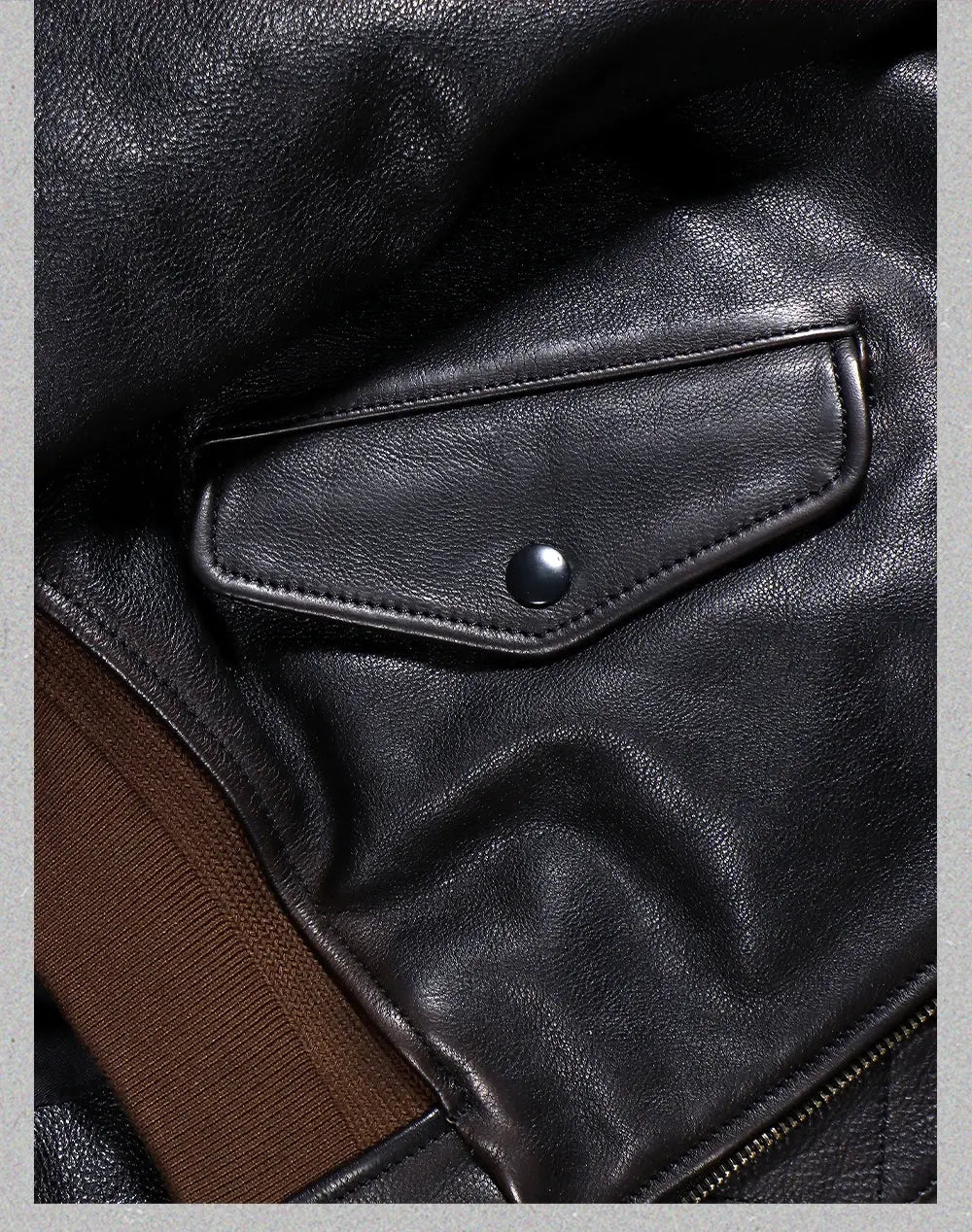 Tailor Brando 1.4mm Full-Grain Tea-Core American Vintage MA-1 Aviator Jacket Men's Genuine Leather Baseball Jacket Tailor Brando
