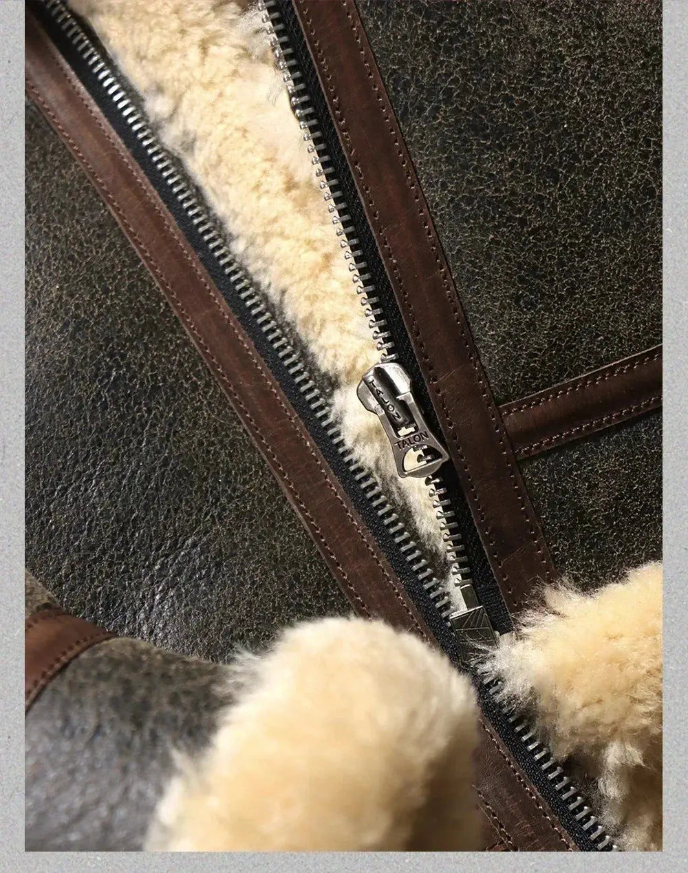 Tailor Brando Original Shearling & Batik Horsehide B3 Classic Bomber Jacket Men's Genuine Fur Winter Warm Leather Jacket Tailor Brando