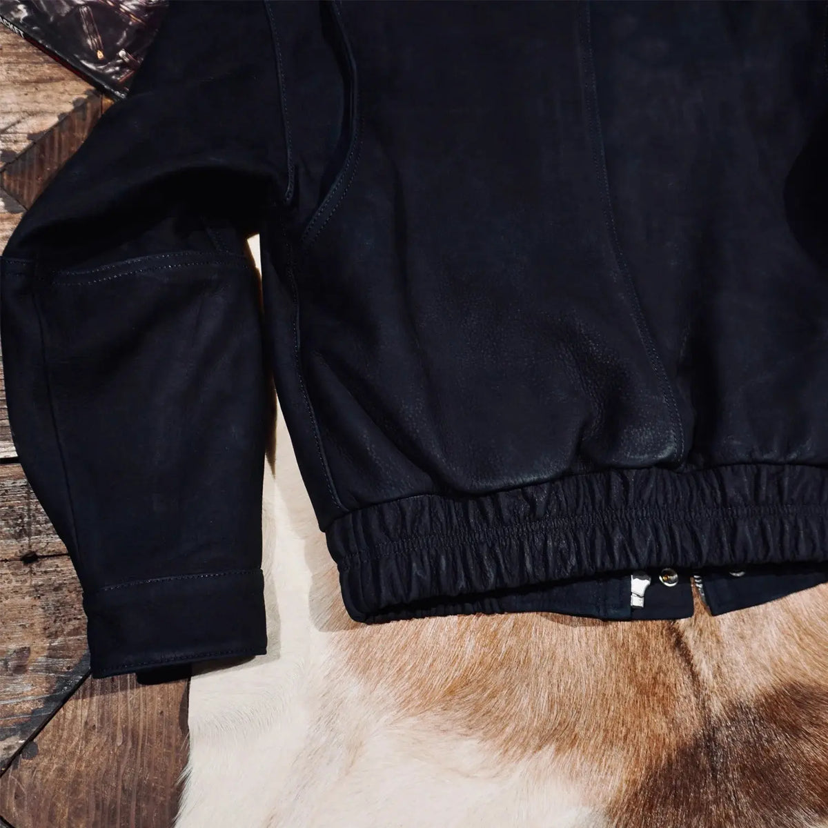 Tailor Brando Brushed Cowhide 90s Vintage Oversized Short Men's Genuine Leather Jacket Tailor Brando
