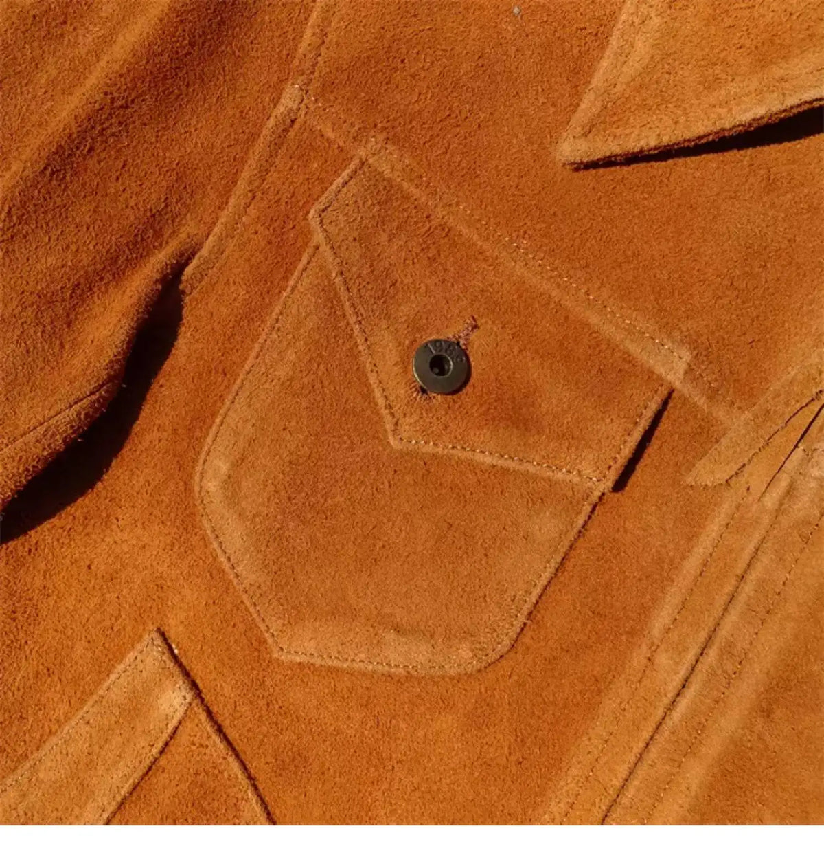 Tailor Brando Suede Goatskin Unlined Vintage Men's Western Style Genuine Leather Farmer's Jacket Tailor Brando