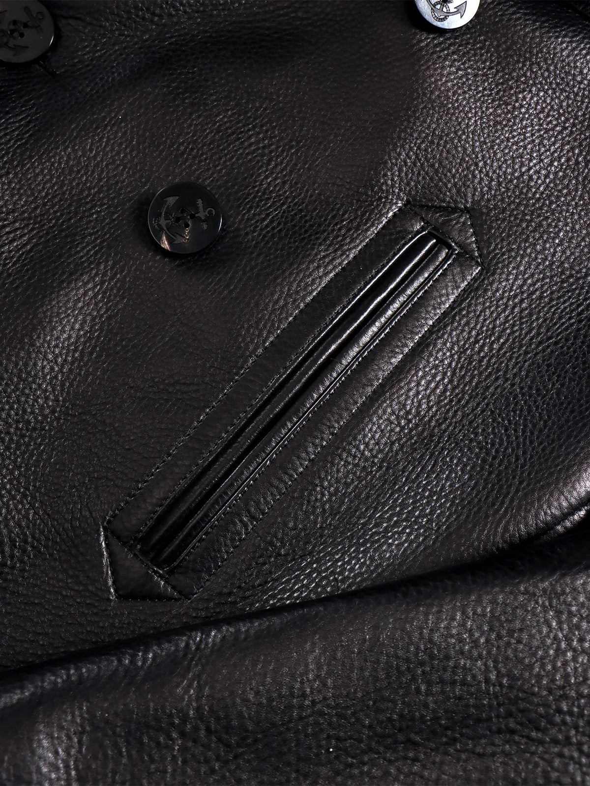 Tailor Brando Full Grain Cowhide 740 Pea Coat Retro Genuine Leather Double-breasted Jacket Tailor Brando