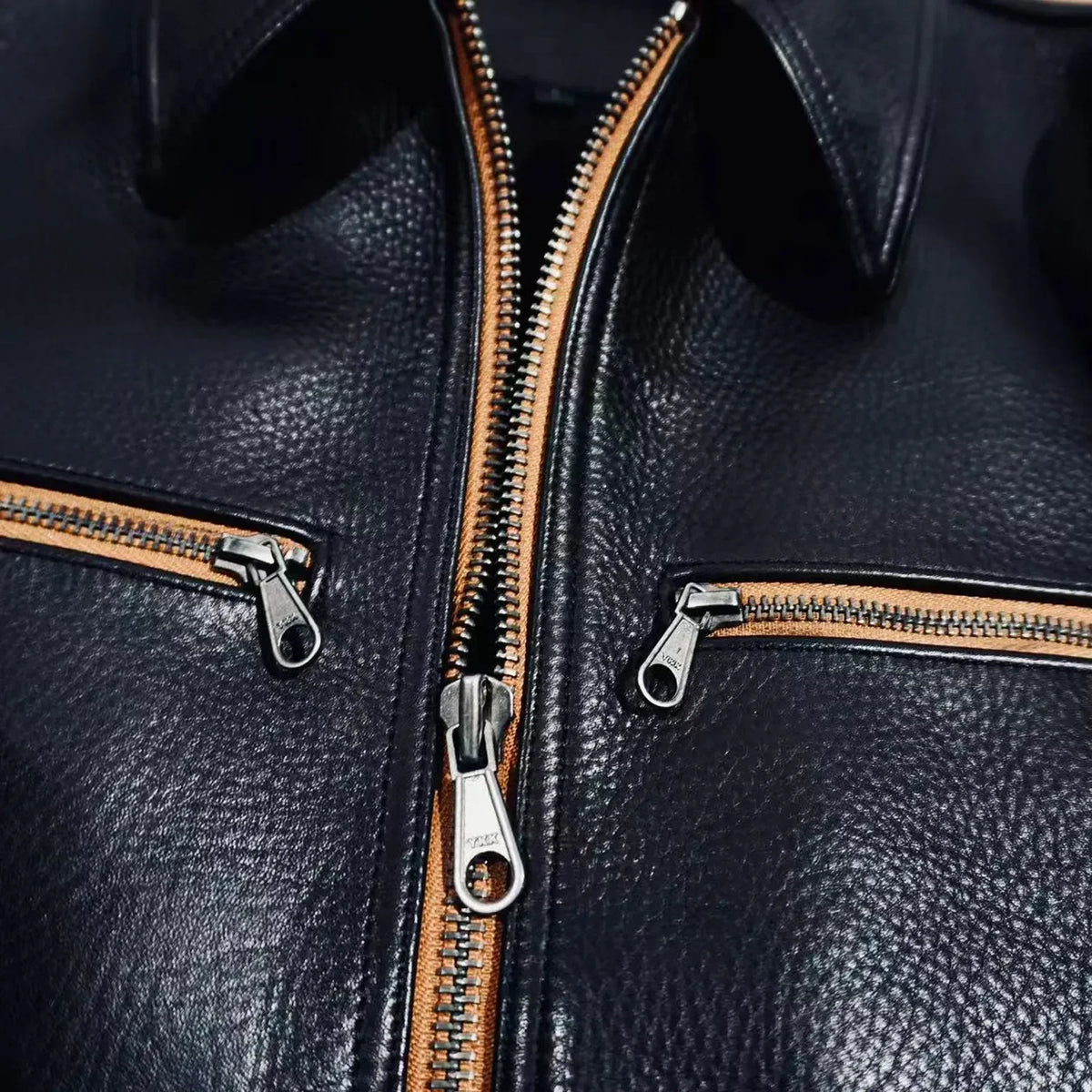 Tailor Brando 1.6mm Full Grain Water-Dyed Cowhide Men's Retro Classic Hartman Leather Aviator Jacket Tailor Brando