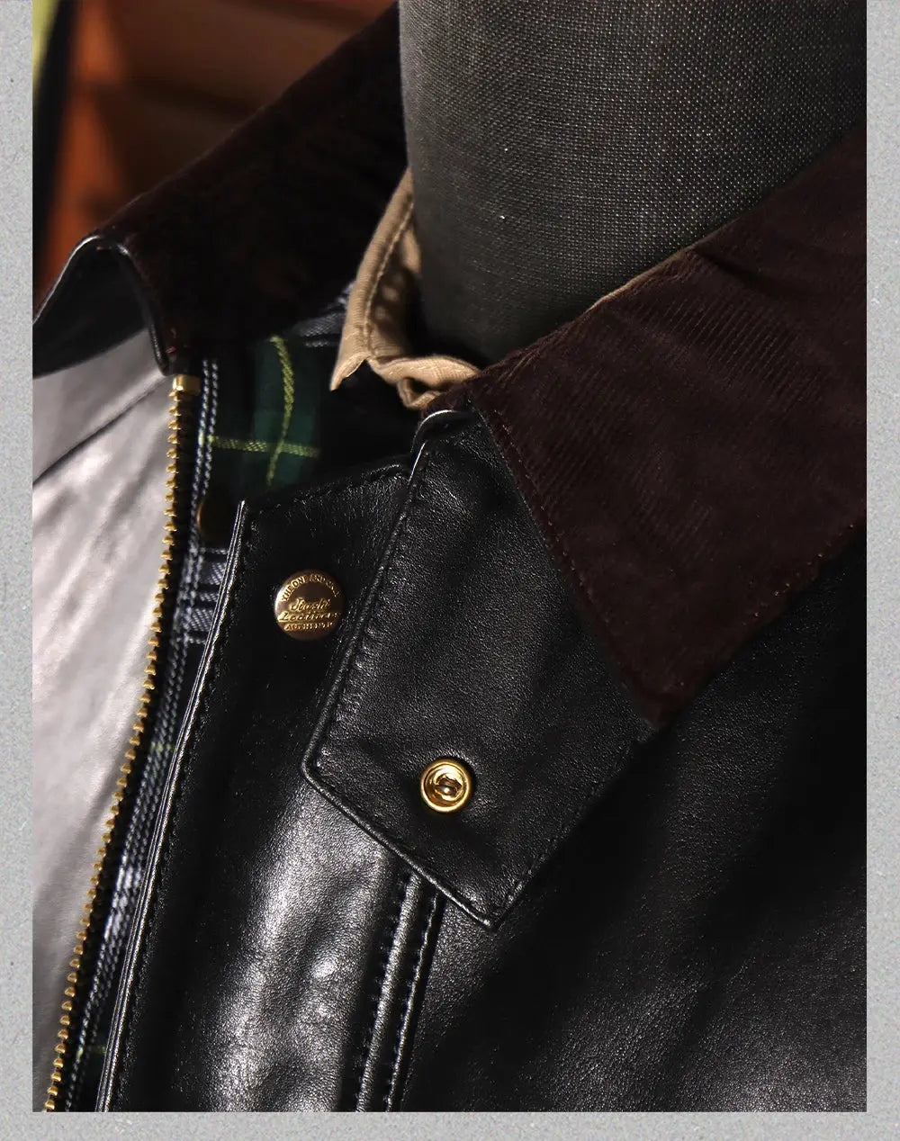 Tailor Brando Replica A*shby Full-Grain Vegetable-Tanned Horsehide Men's Genuine Leather Safari Jacket Tailor Brando