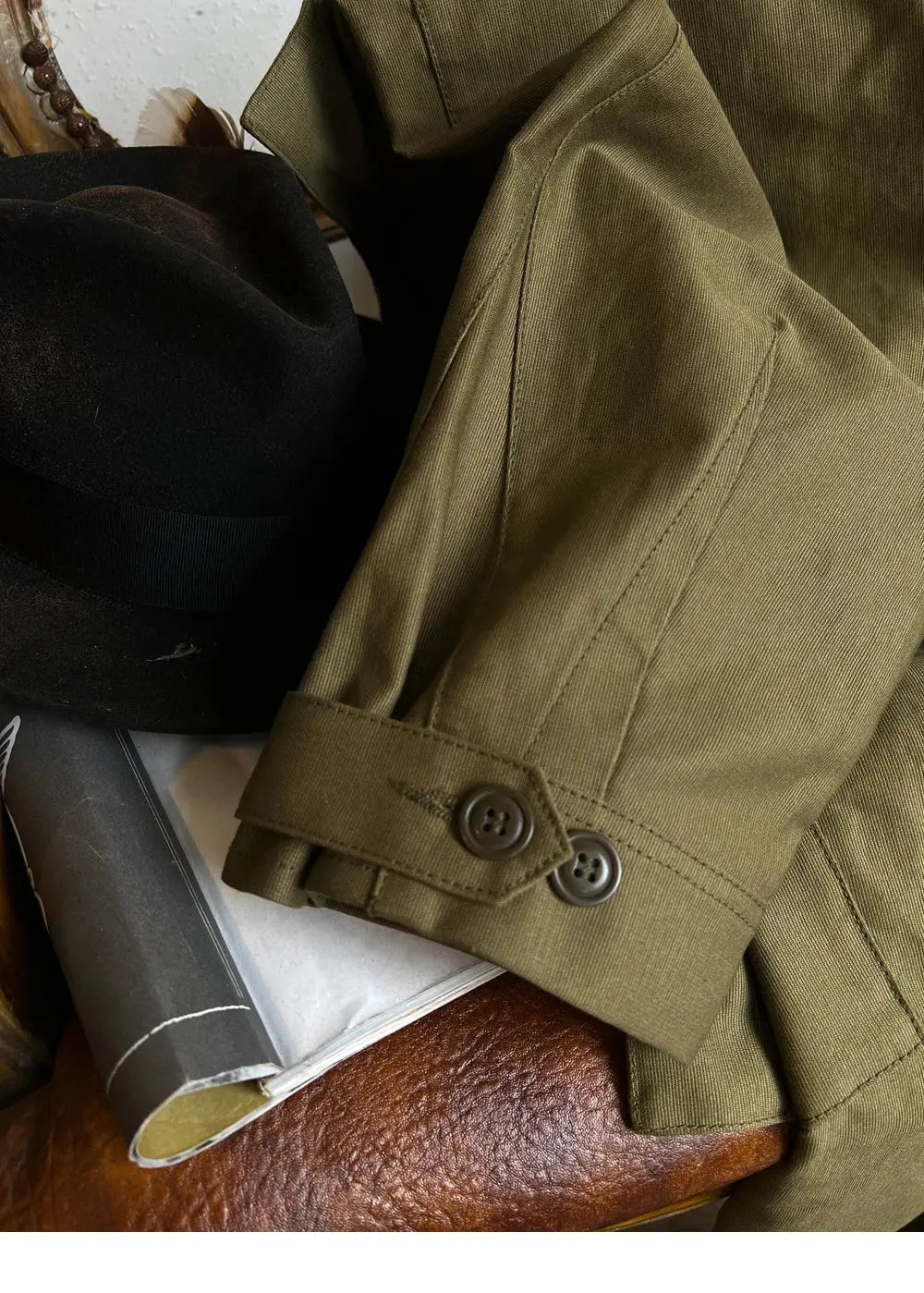 Tailor Brando 378g Heavyweight Ripstop Jungle Cloth Groundwear Trousers Vintage High Waist Drawstring Work Trousers Tailor Brando