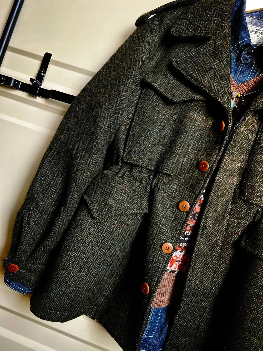 Tailor Brando Classic Vintage Tweed M43 Field Jacket Men's Short Trench Coat Jacket Tailor Brando
