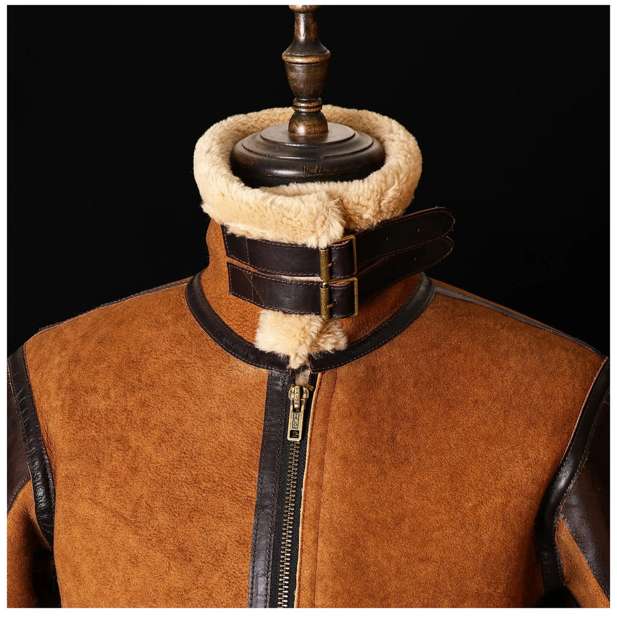 Tailor Brando Authentic Shearling American Vintage Classic B3 Genuine Leather Fur Bomber Jacket Tailor Brando
