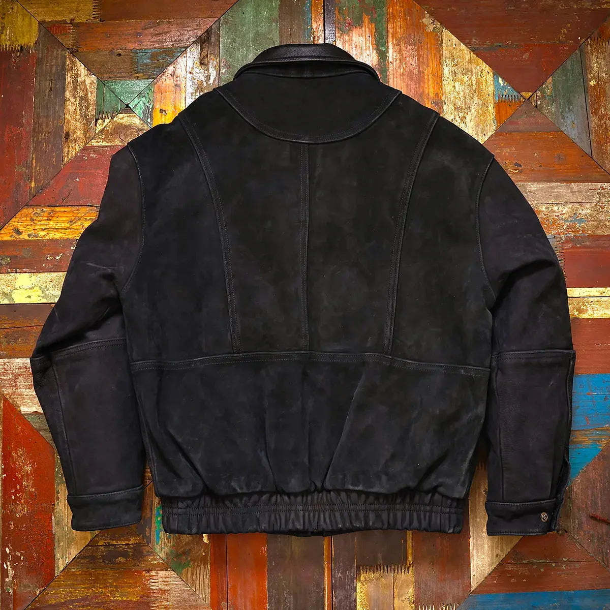 Tailor Brando Uncoated Satin-Finish Cowhide Men's Classic Oversized Genuine Leather Aviator Jacket Tailor Brando