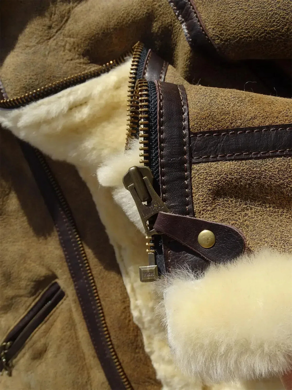 Tailor Brando Turkish Shearling & Vegetable-Tanned Batik Horsehide Classic B3 Genuine Fur Bomber Jacket Tailor Brando