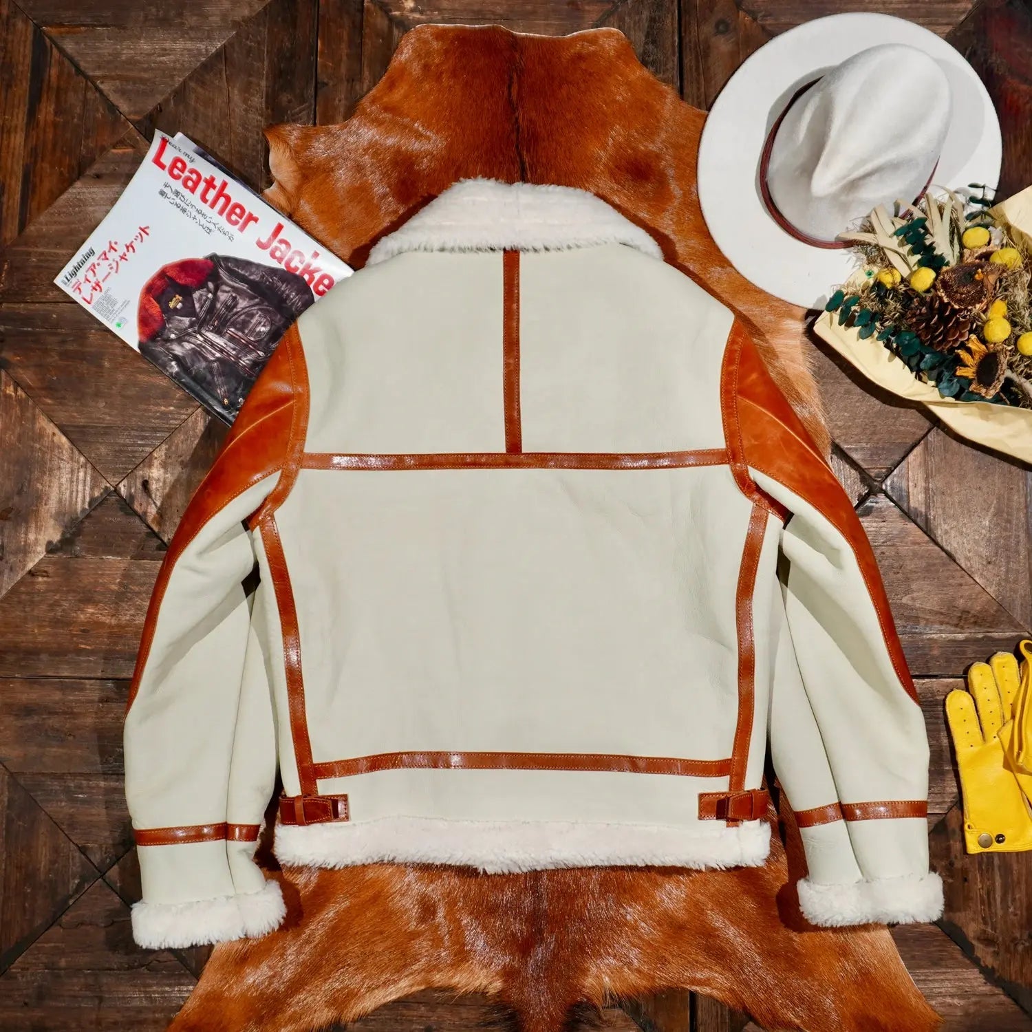 Tailor Brando Classic Patton Style New Zealand Shearling B3 Retro Bomber Jacket Men's Winter Warmth Genuine Fur Jacket Tailor Brando