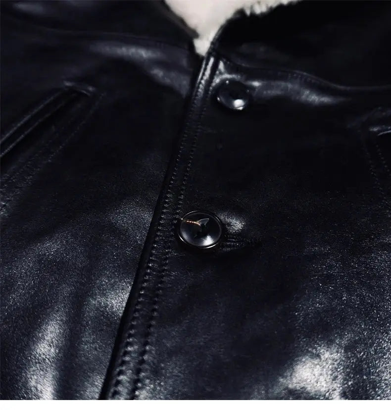 Tailor Brando Replica The R*al M*Coy's Full-Grain Vegetable Tanned Horsehide Men's Vintage Genuine Leather Switchyard Coat Tailor Brando