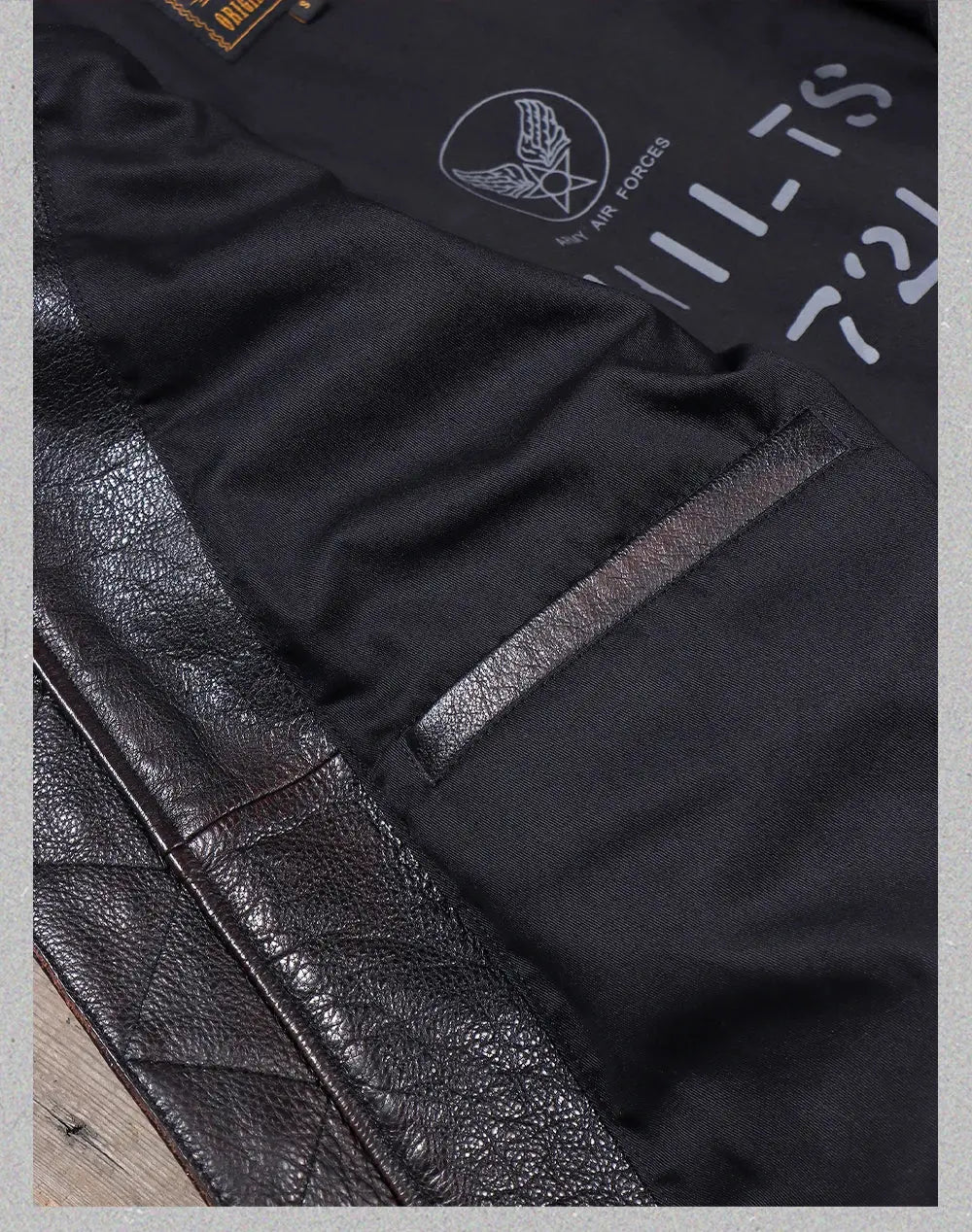 Tailor Brando 1.4mm Full-Grain Tea-Core American Vintage MA-1 Aviator Jacket Men's Genuine Leather Baseball Jacket Tailor Brando