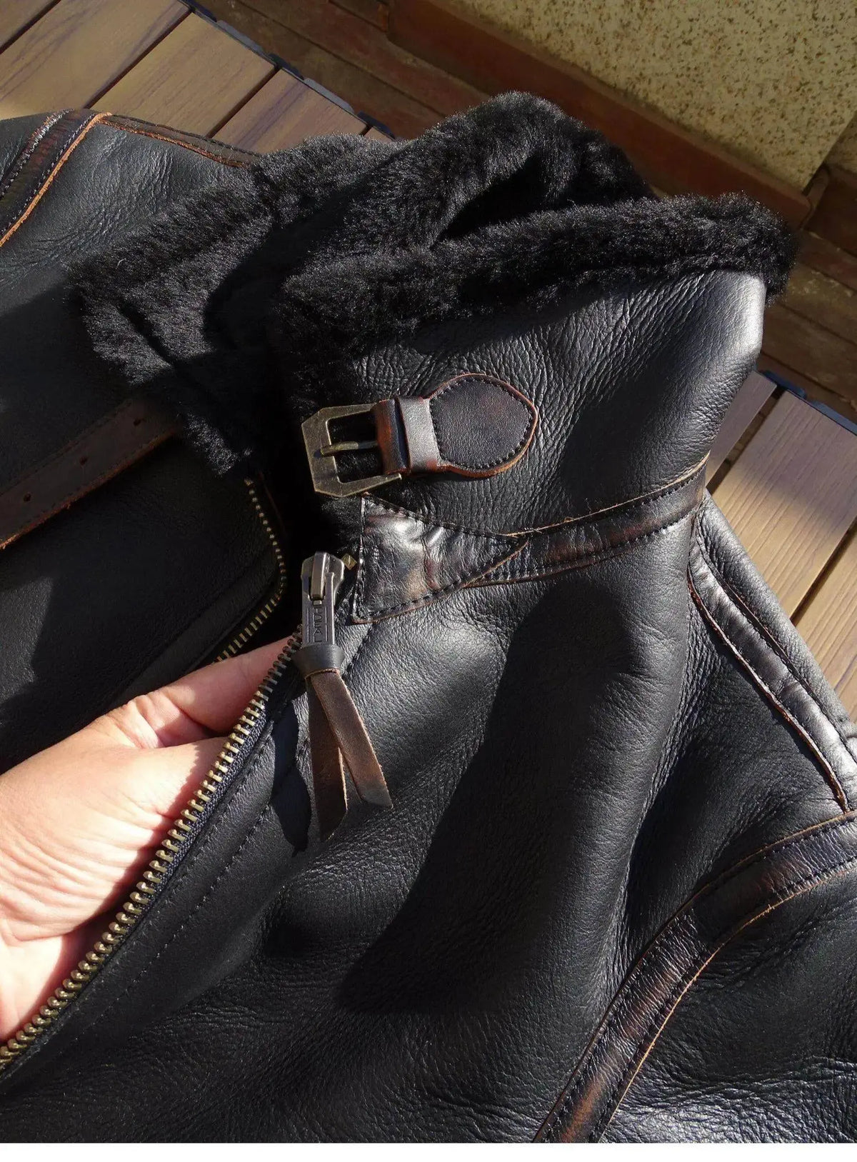 Tailor Brando Authentic Sheepskin Shearling Classic G1 American Vintage Winter Warmth Genuine Leather Bomber Jacket Tailor Brando
