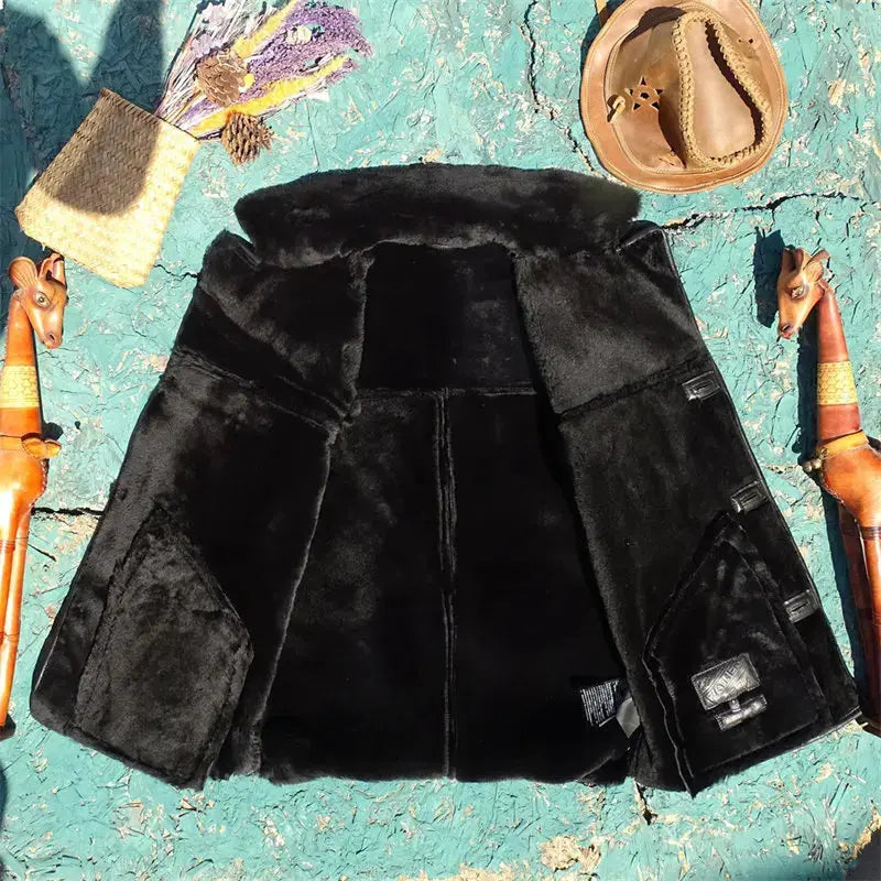 Tailor Brando Australian Original Sheep Shearling Classic Rancher Winter Warm Genuine Leather Jacket Tailor Brando
