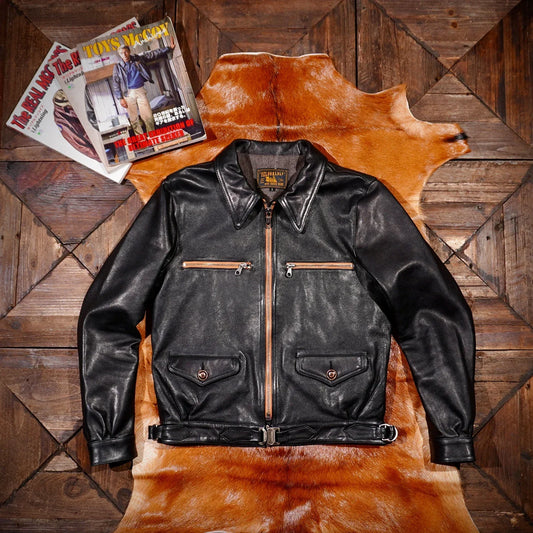 Tailor Brando Classic Replica Eastman Hartman Aviator Jacket Vegetable Tanned Sheepskin Men's Classic Vintage Leather Jacket