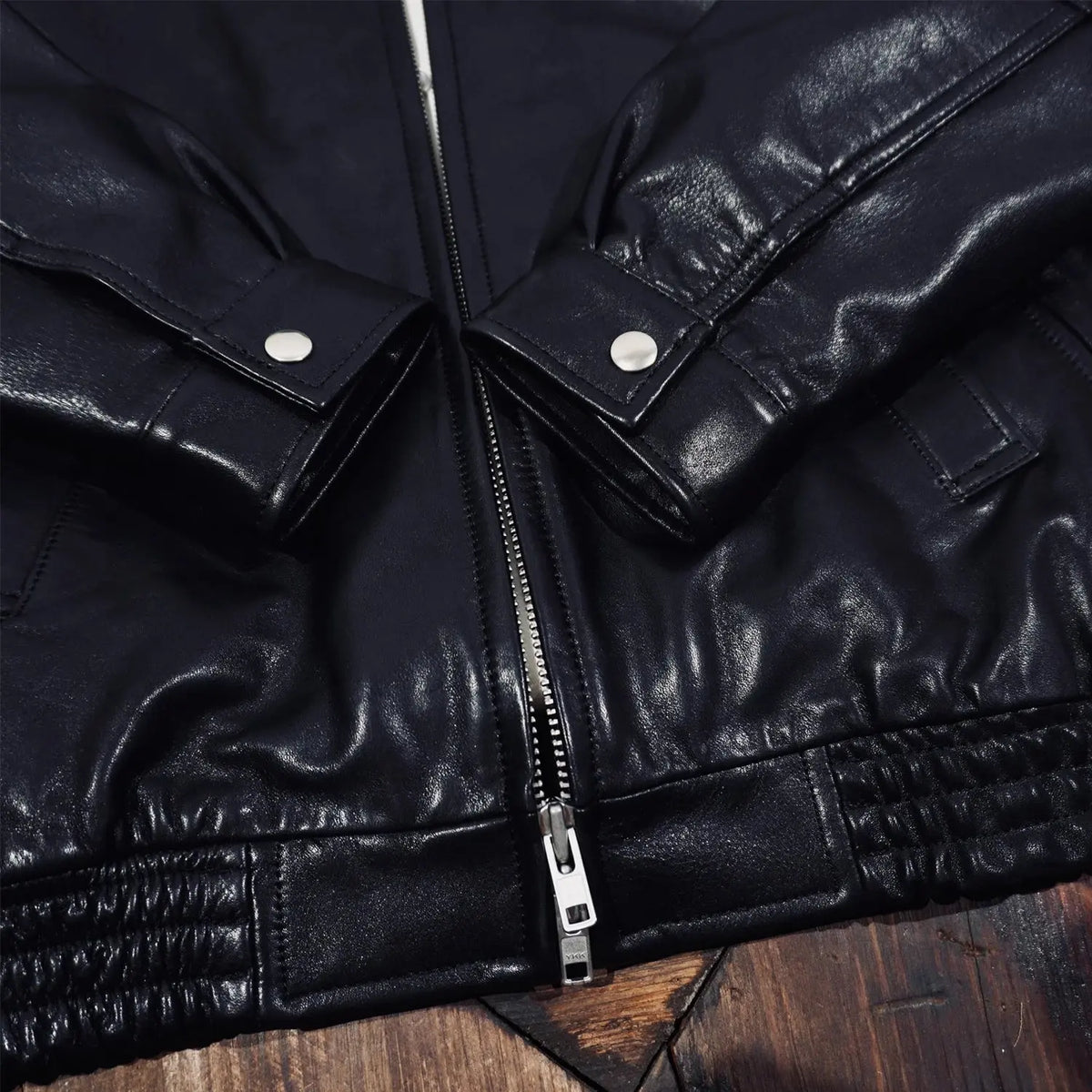 Tailor Brando Full-Grain Water-Dyed Cowhide Men's Oversized Reversible Collar Vintage Genuine Leather Jacket Tailor Brando