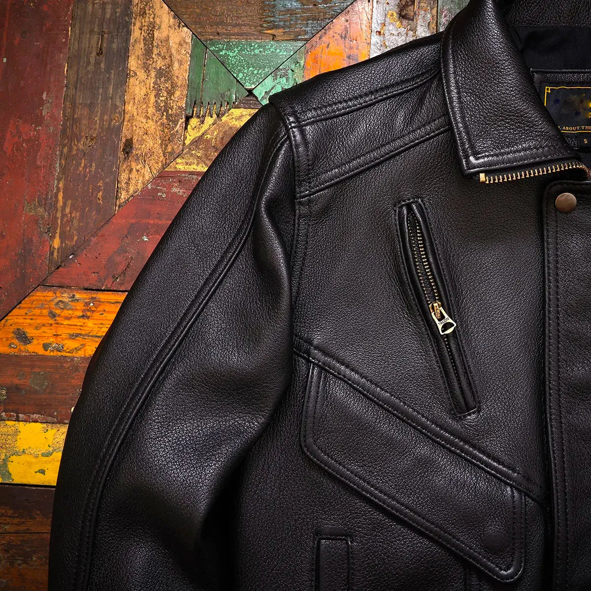 Tailor Brando Vegetable-Tanned Goatskin Men's Oversize A2 Aviator Genuine Leather Jacket Tailor Brando