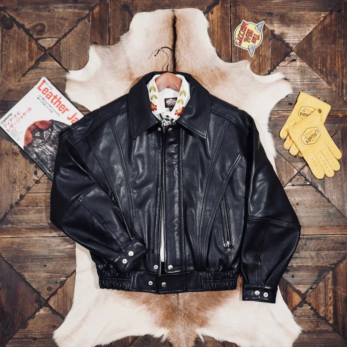 Tailor Brando American Vintage Italian Full-Grain Water-Dyed Cowhide Men's Oversize Genuine Leather Jacket Tailor Brando
