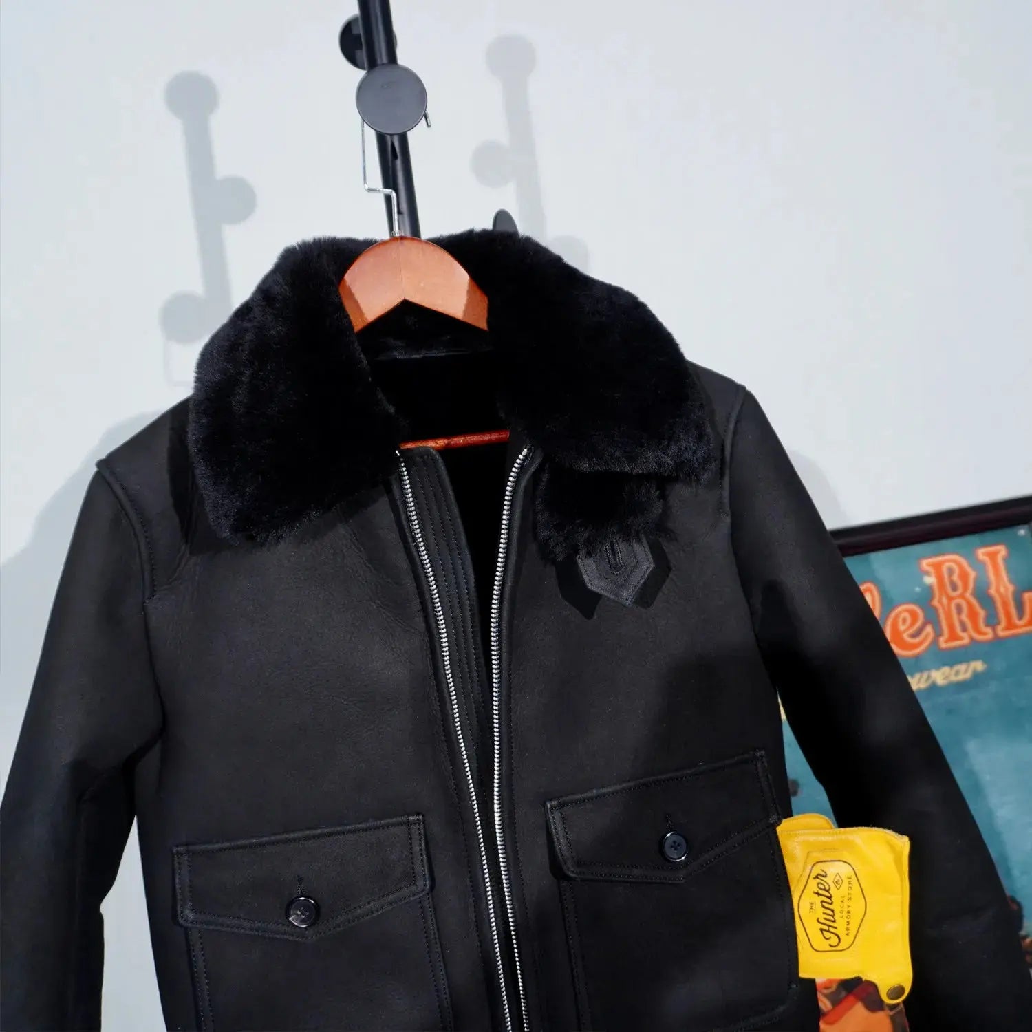Tailor Brando Original Merino Sheepskin Classic G1 Men's Retro Winter Warm Genuine Fur Jacket Tailor Brando