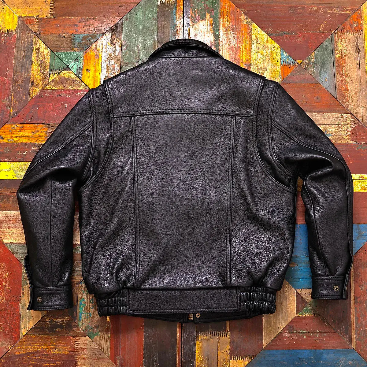Tailor Brando Vegetable-Tanned Goatskin Men's Oversize A2 Aviator Genuine Leather Jacket Tailor Brando