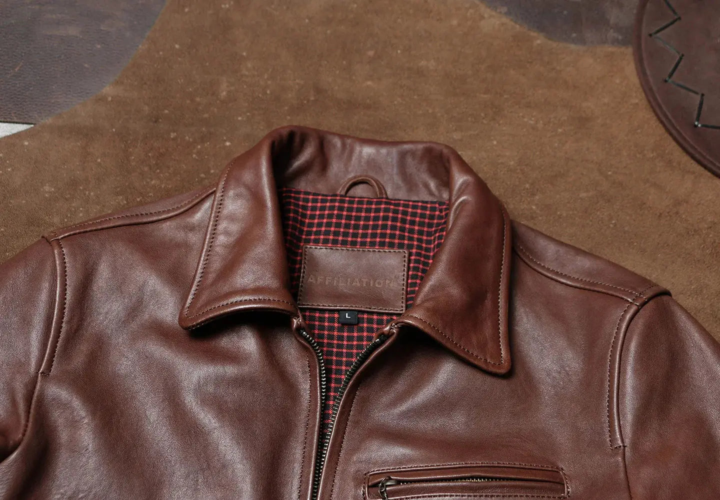 Tailor Brando Batik Uncoated Sheepskin Men's Classic Newsboy Retro Genuine Leather Biker Jacket Tailor Brando