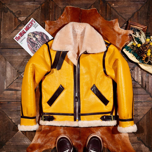 Tailor Brando Australia Merino B3 Sheep Fur Bomber Jacket Men's Short Winter Warm Real Fur Jacket