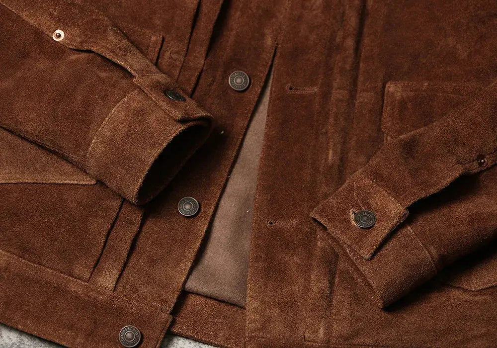 Tailor Brando American Retro Distressed Leather Jacket Vintage Amikaki Suede Jacket Men's 506 Genuine Leather Jacket Tailor Brando