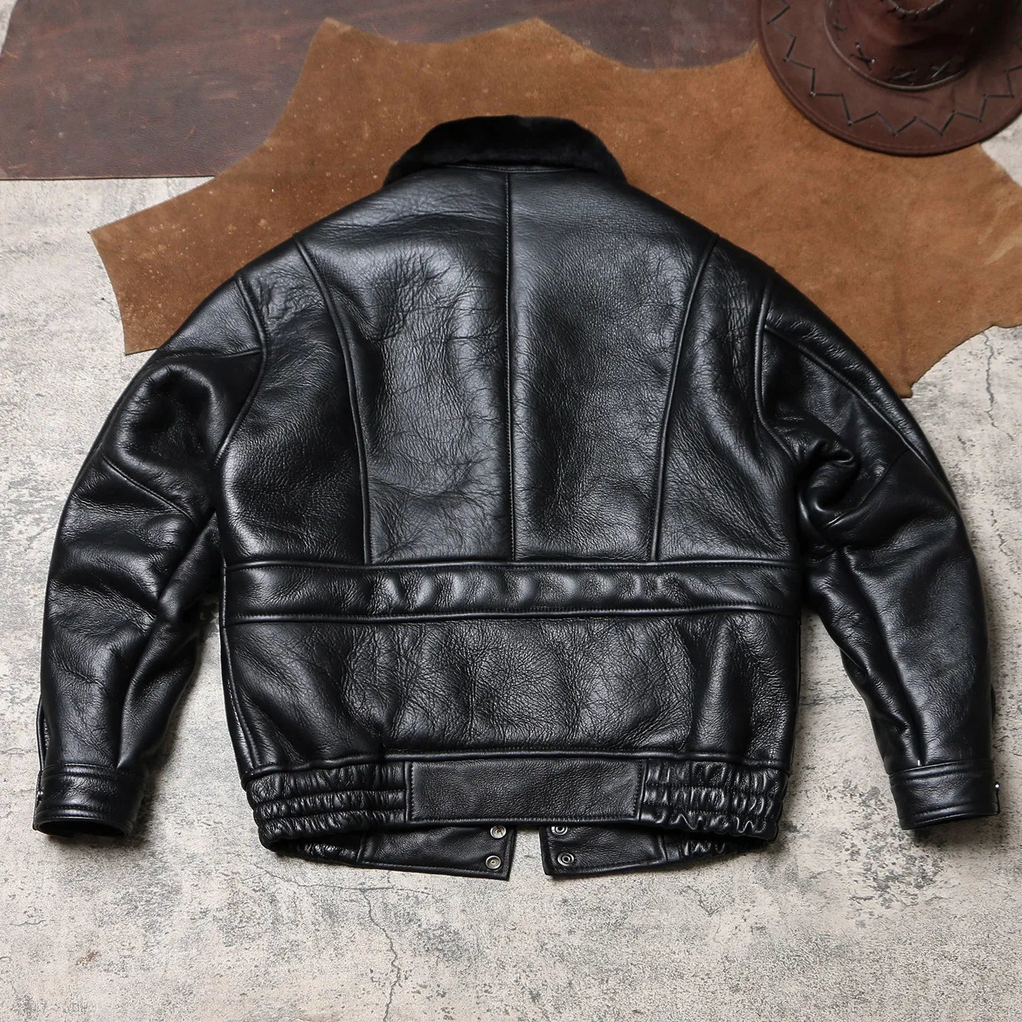 Tailor Brando Classic Oversized Men's Winter Warmth Genuine Leather Jacket Tailor Brando