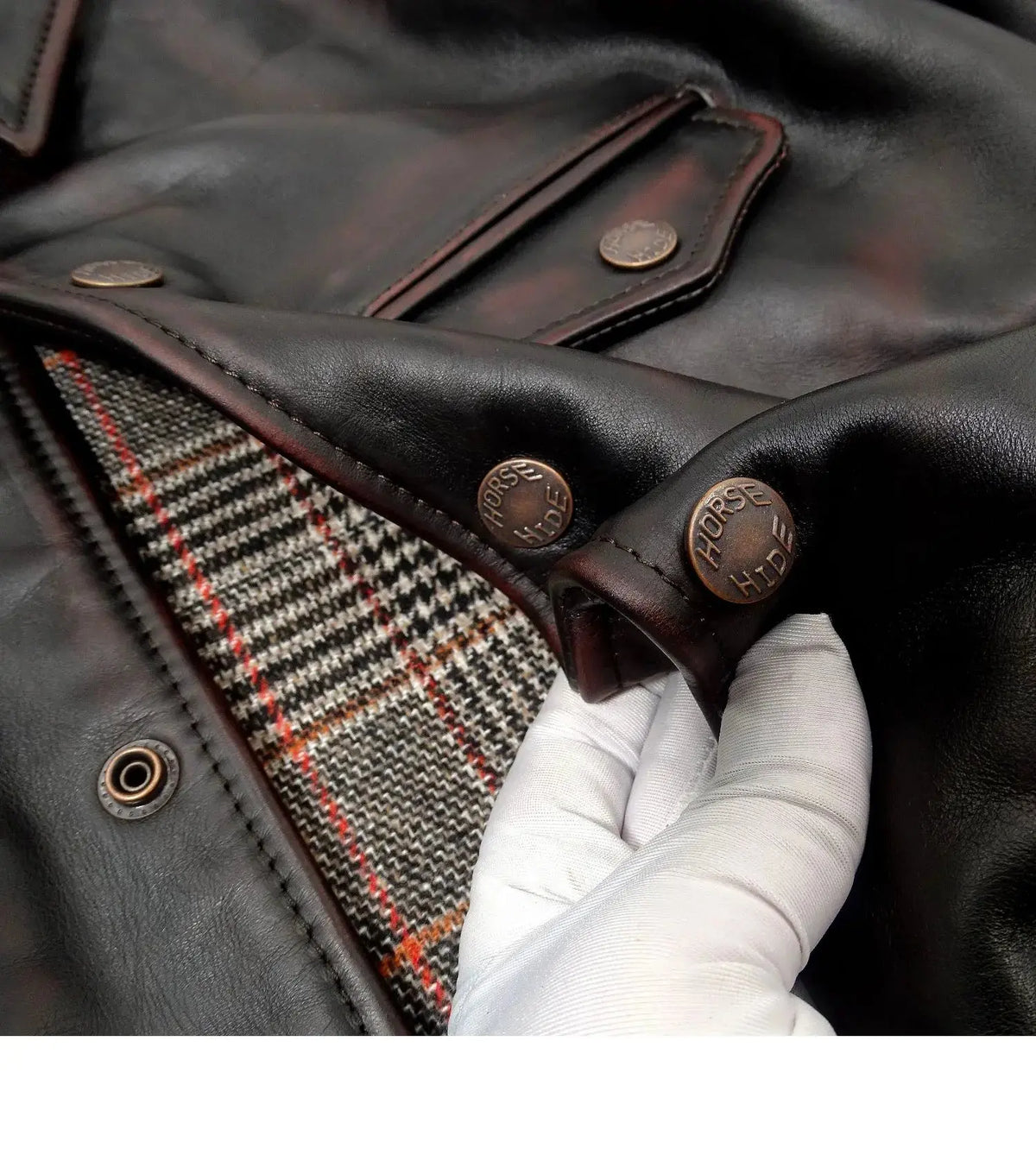 Tailor Brando Vegetable Tanned Handaged Tea Core Horsehide American Vintage Brakeman Classic Genuine Leather Jacket Tailor Brando