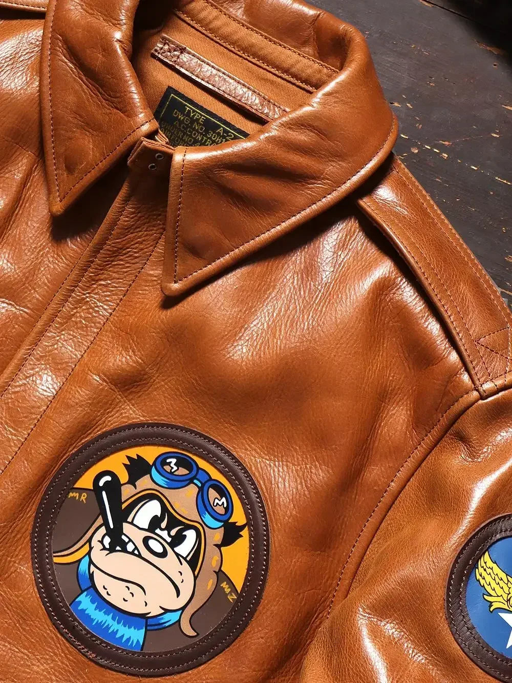Tailor Brando Great Escape A2 Aviator Jacket Full Grain Oil Waxed Cowhide American Vintage Men's Lapel Genuine Leather Jacket Tailor Brando