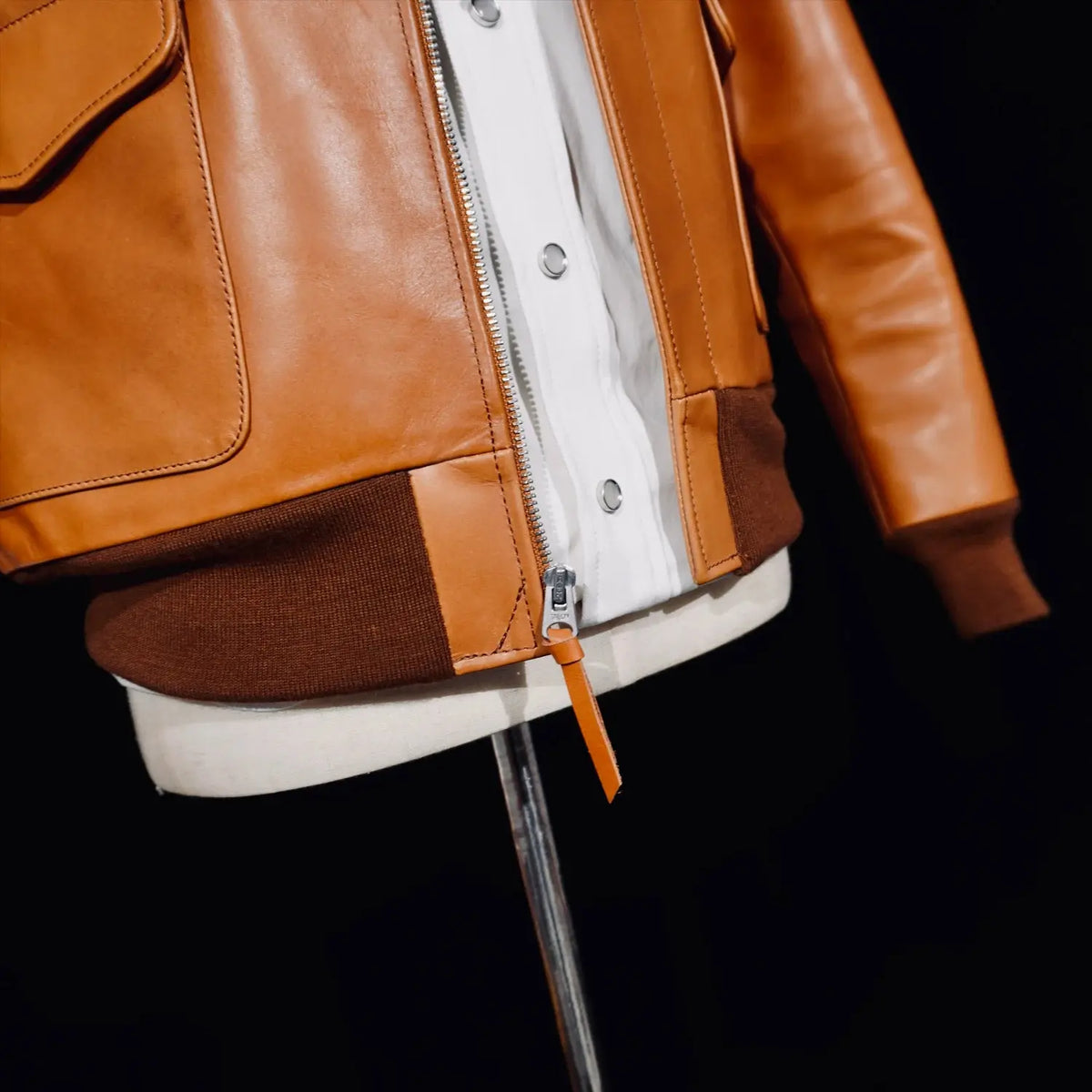 Tailor Brando East*m*n 16159 Classic A2 Vintage Pilot Jacket Men's Full-Grain Vegetable-Tanned Oil-Waxed Horsehide Jacket Tailor Brando