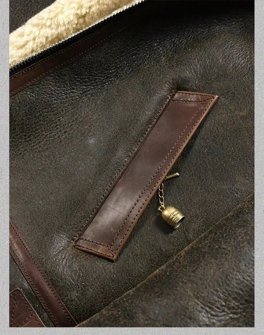 Tailor Brando Original Shearling & Batik Horsehide B3 Classic Bomber Jacket Men's Genuine Fur Winter Warm Leather Jacket Tailor Brando