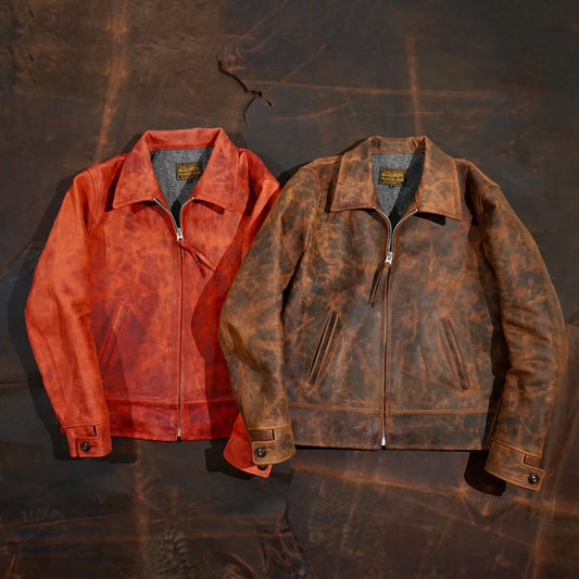 Tailor Brando Heavyweight Italian Goatskin American Vintage Classic TWC716 Men's Genuine Leather Motorcycle Jacket Tailor Brando