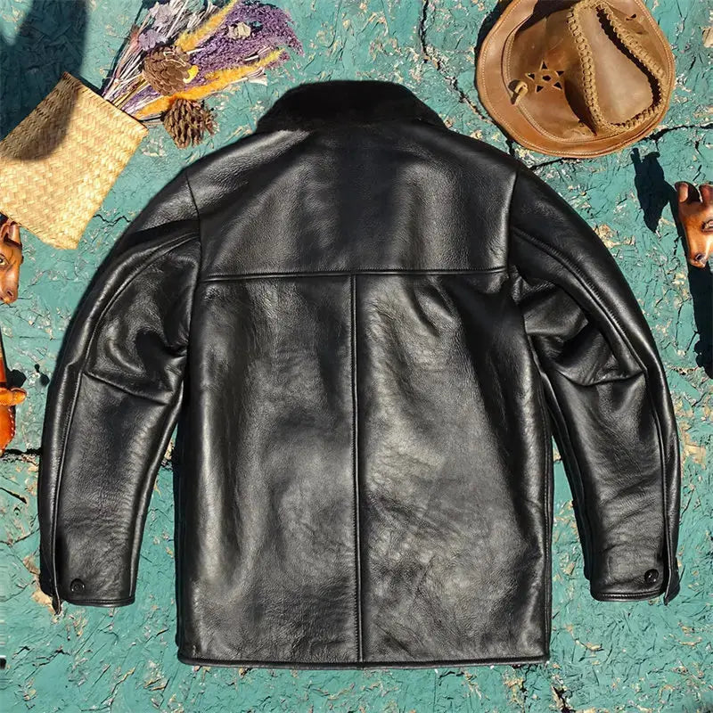 Tailor Brando Australian Original Sheep Shearling Classic Rancher Winter Warm Genuine Leather Jacket Tailor Brando