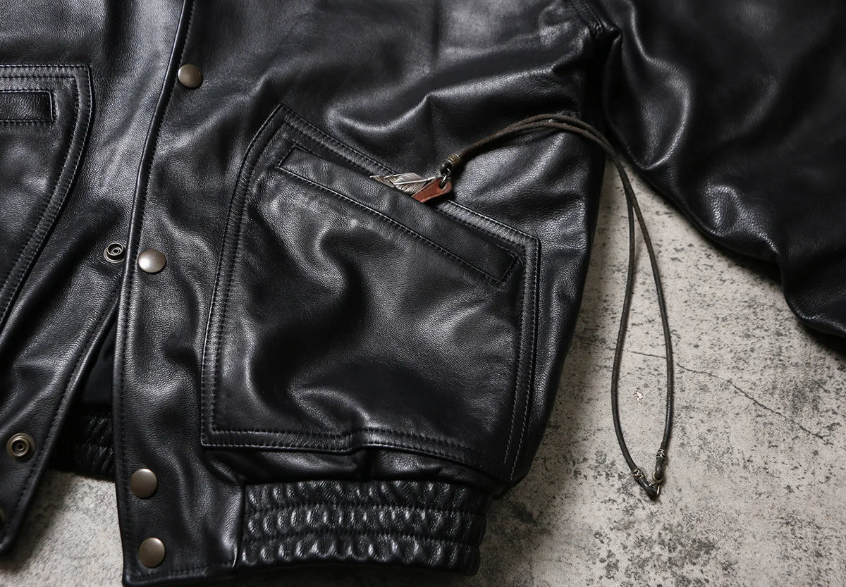 Tailor Brando Classic 90s Batik Goatskin Men's Vintage Oversized Genuine Leather Jacket Tailor Brando