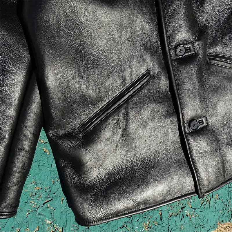 Tailor Brando Australian Original Sheep Shearling Classic Rancher Winter Warm Genuine Leather Jacket Tailor Brando