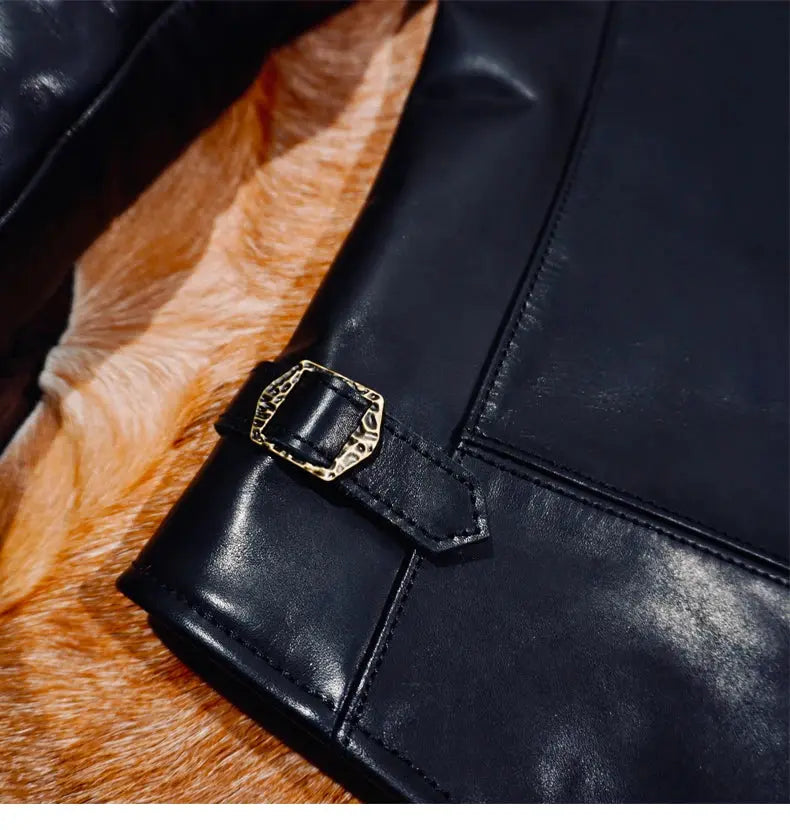 Tailor Brando American Vintage 1930s Full-Grain Vegetable-Tanned Horsehide Men's Genuine Leather Motorcycle Jacket Tailor Brando
