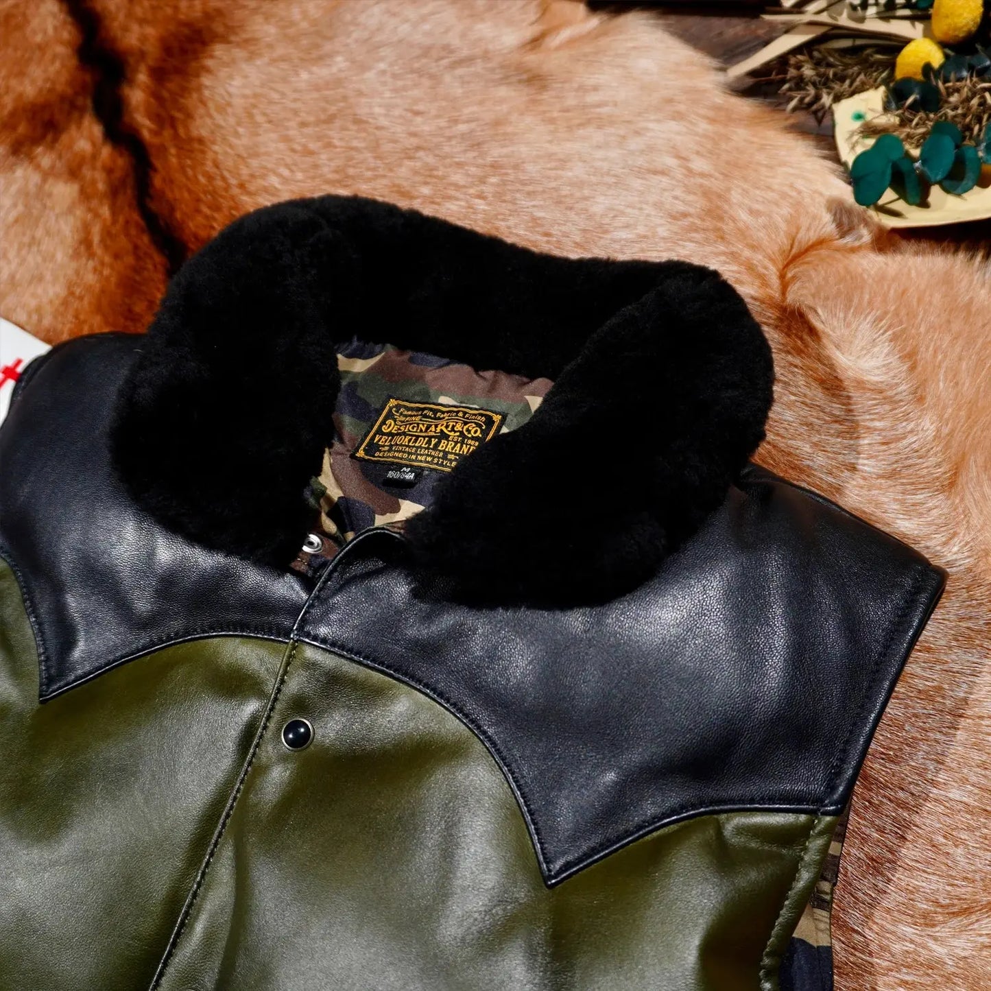 Tailor Brando Wash-Distressed Sheepskin Men's Classic Winter Warmth Genuine Leather Down Vest Tailor Brando