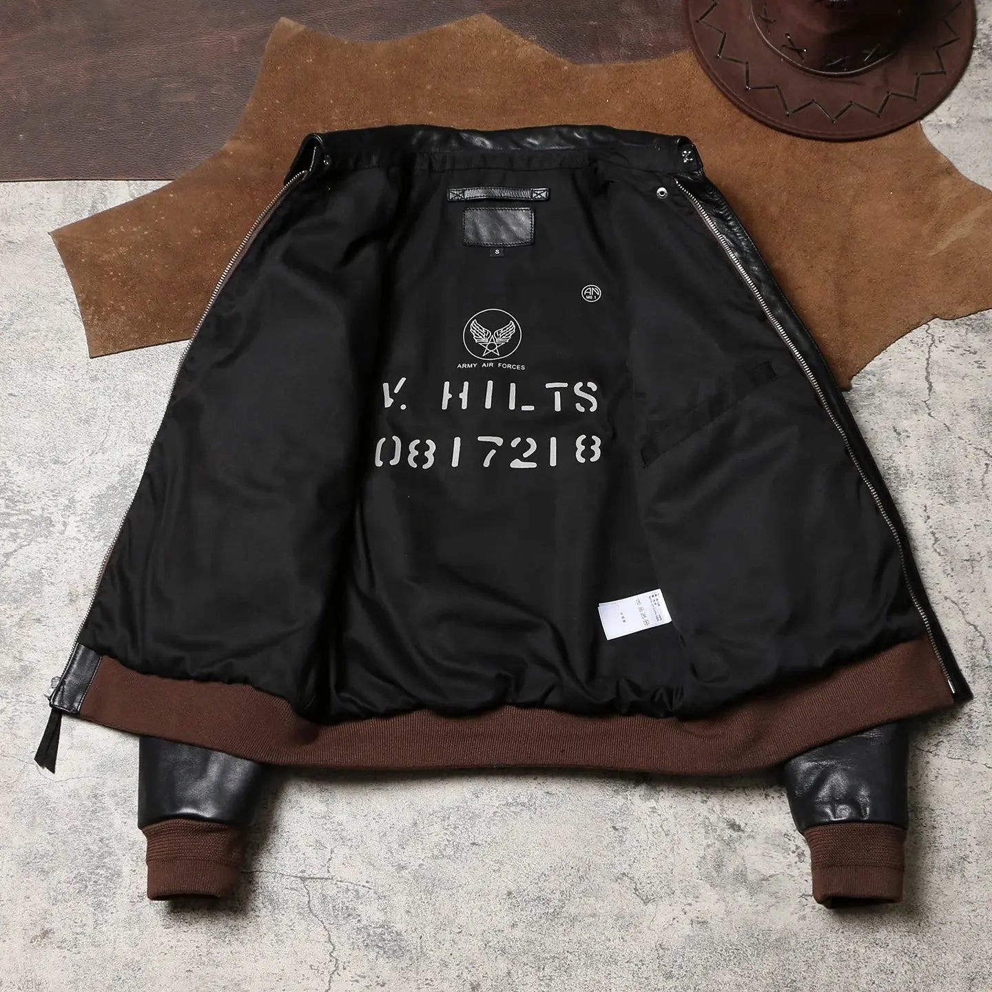 Tailor Brando McQu*en's Escape A2 Full Grain Waxed Plant Tanned Men's Genuine Leather Aviator Jacket Tailor Brando