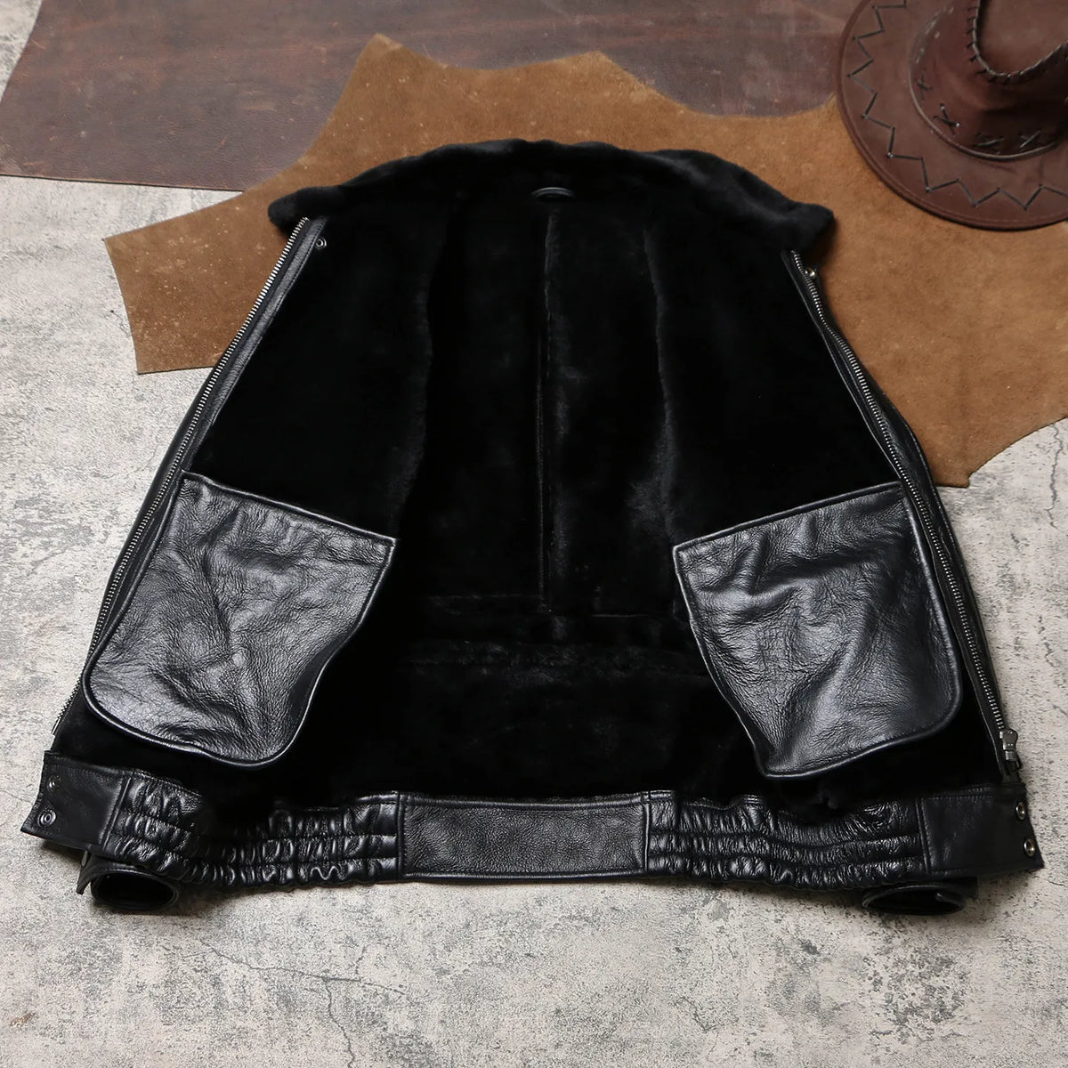Tailor Brando Classic Oversized Men's Winter Warmth Genuine Leather Jacket Tailor Brando