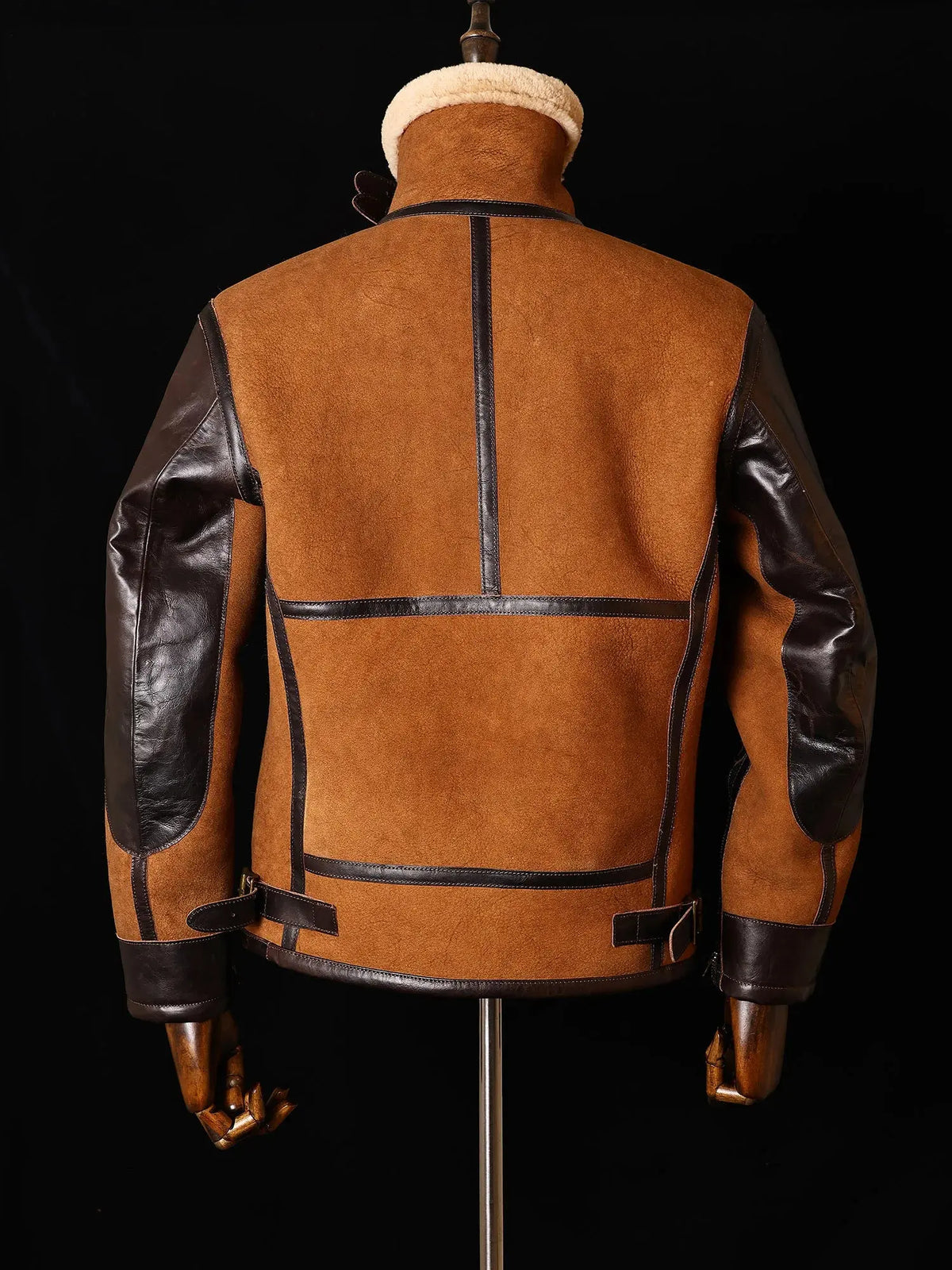 Tailor Brando Authentic Shearling American Vintage Classic B3 Genuine Leather Fur Bomber Jacket Tailor Brando