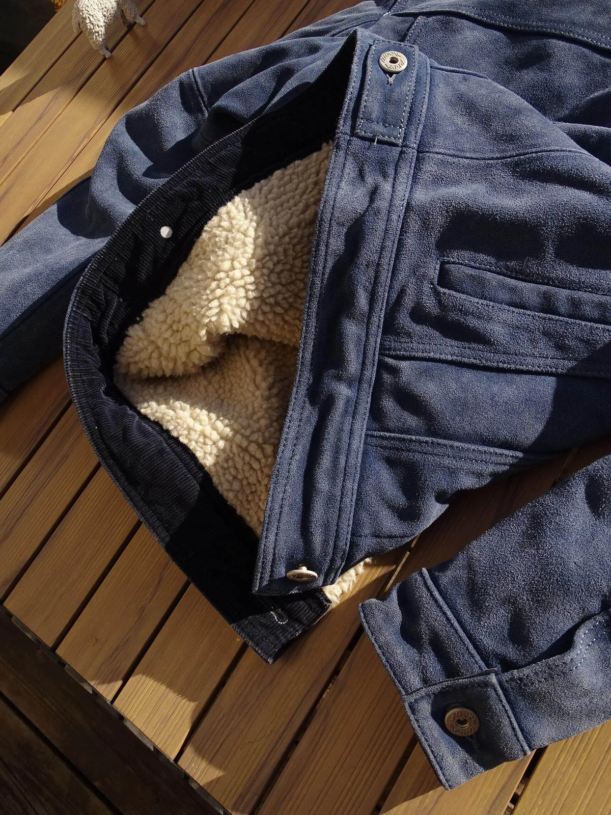 Tailor Brando American Retro Heavily Washed & Distressed Classic 507 Men's Warm Winter Genuine Leather Denim Jacket Tailor Brando