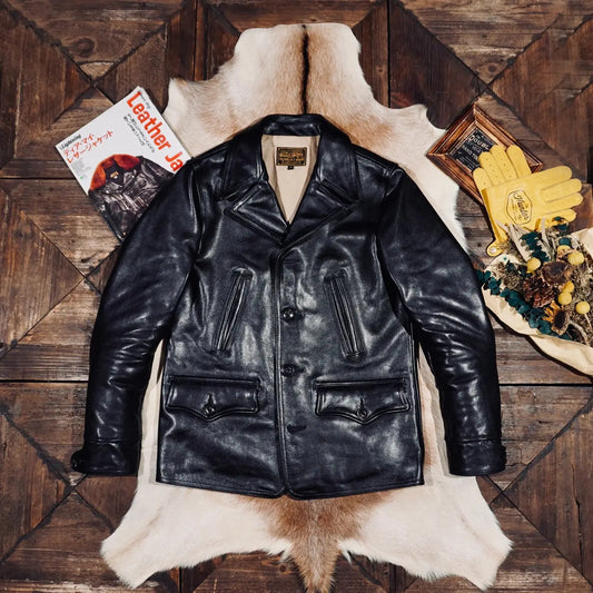 Tailor Brando Replica Frewh*rs Switchyard Coat Full-Grain Tea-Core Horsehide Men's American Vintage Genuine Leather Jacket Tailor Brando
