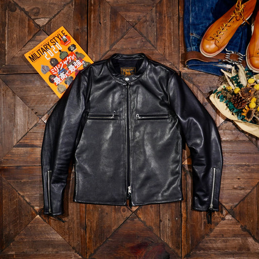 Tailor Brando Classic Replica BUCO J100 Italian Cowhide Leather Jacket Stand Collar American Retro Biker Genuine Leather Jacket