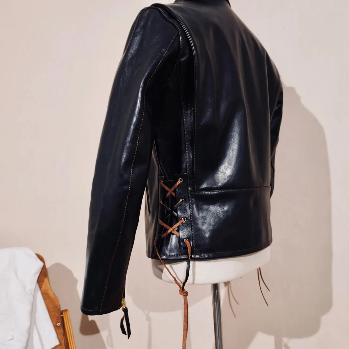 Tailor Brando Classic 1930s California Mounted Police Full-Grain Vegetable-Tanned Horsehide Men's Vintage Leather Jacket Tailor Brando