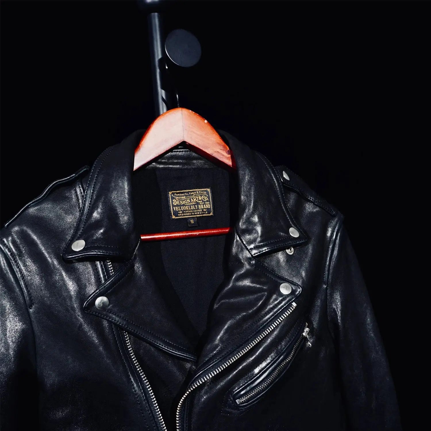 Tailor Brando Full-Grain Vegetable-Tanned Lambskin Leather Jacket Men's Classic Double Rider Genuine Leather Motorcycle Jacket Tailor Brando