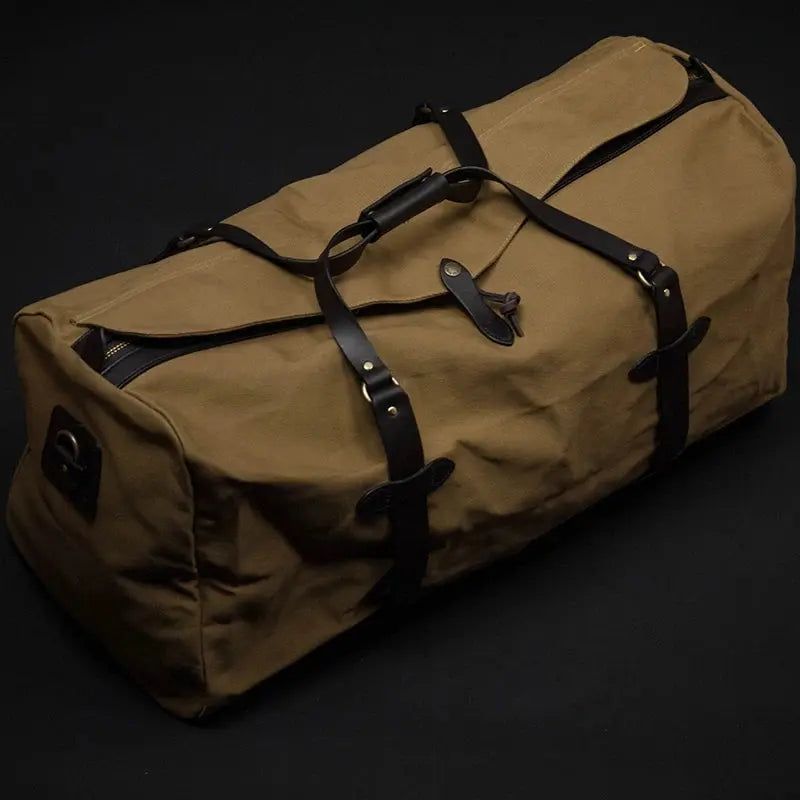 Tailor Brando American Vintage 70222 Heavyweight Oil-Waxed Canvas Travel Bag Large Capacity 58*33*28cm Handheld Shoulder Bag Tailor Brando