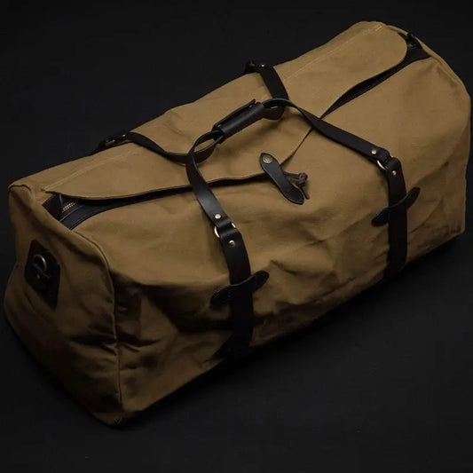 Tailor Brando American Vintage 70222 Heavyweight Oil-Waxed Canvas Travel Bag Large Capacity 58*33*28cm Handheld Shoulder Bag Tailor Brando
